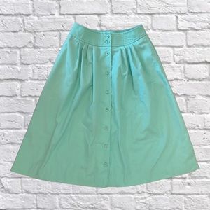 Vintage High Waisted A-Line Button Up Skirt